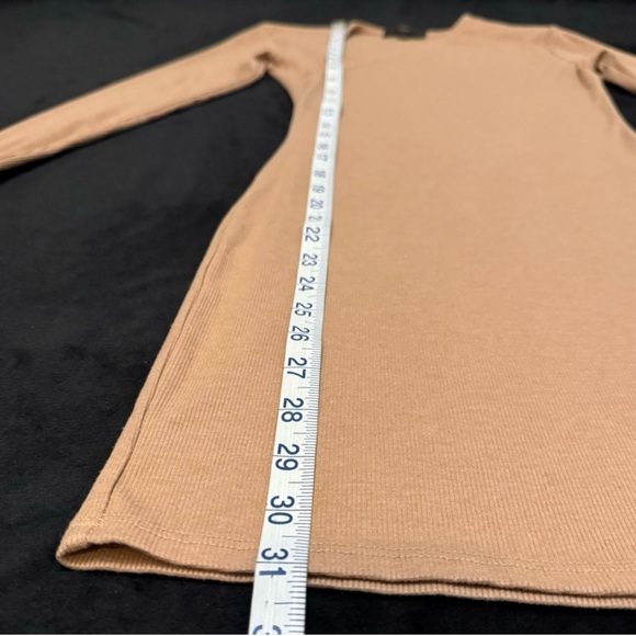 Michael Costello x REVOLVE Asym Ribbed Mini Dress Nude XXS - Picture 5 of 9